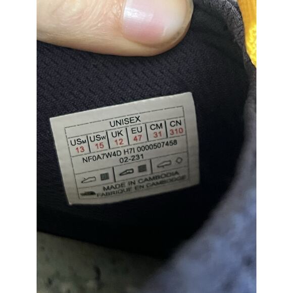 The North Face Unisex Base Camp Mules NWOT Men’s 13 Blue Yellow Slipper Flats - Picture 8 of 10